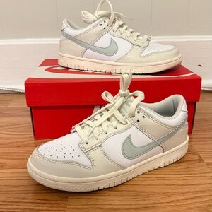 Nike Dunk Low — White with Light Gray Swoosh